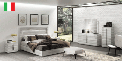 Brands Status Modern Collections, Italy Carrara Bedroom Grey w/Light