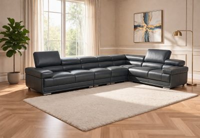 Living Room Furniture Sectionals 2119 Sectional Large Composition 2, Dark Grey