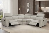 Living Room Furniture Sectionals 6021 Grey Sectional w/ manual recliners