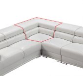 Living Room Furniture Sectionals 2119 Corner piece - White